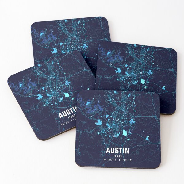 Item preview, Austin Midnight City Map designed and sold by HomeLivingCo.