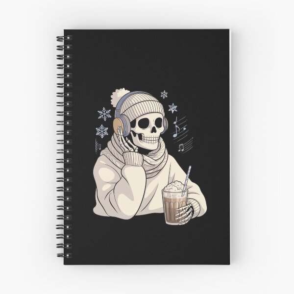 Item preview, Chill Vibes Skeleton Girl | Cozy Gothic Lo-Fi Winter Art designed and sold by ColorSplash123.