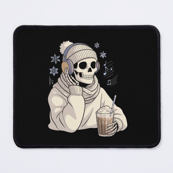 Item preview, Chill Vibes Skeleton Girl | Cozy Gothic Lo-Fi Winter Art designed and sold by ColorSplash123.
