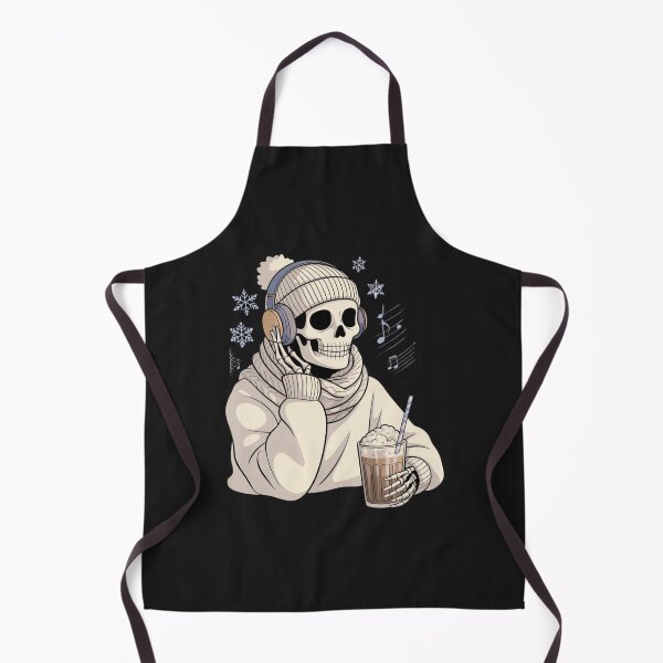 Item preview, Chill Vibes Skeleton Girl | Cozy Gothic Lo-Fi Winter Art designed and sold by ColorSplash123.