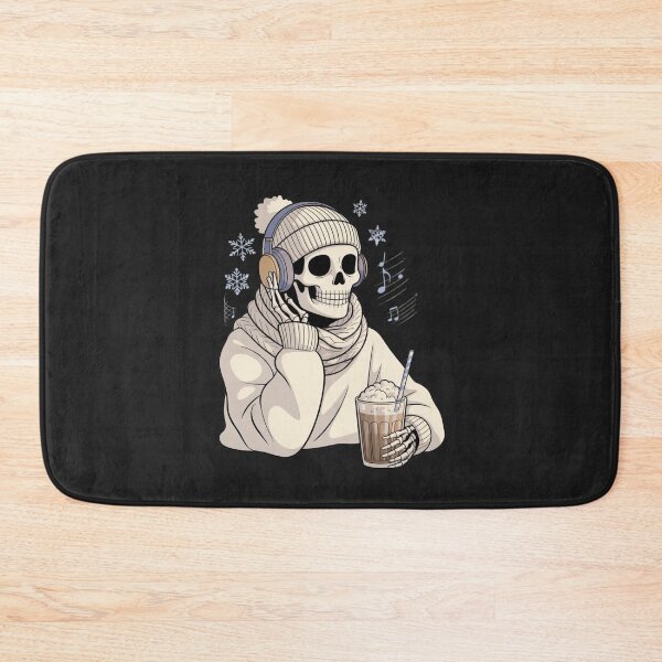 Item preview, Chill Vibes Skeleton Girl | Cozy Gothic Lo-Fi Winter Art designed and sold by ColorSplash123.