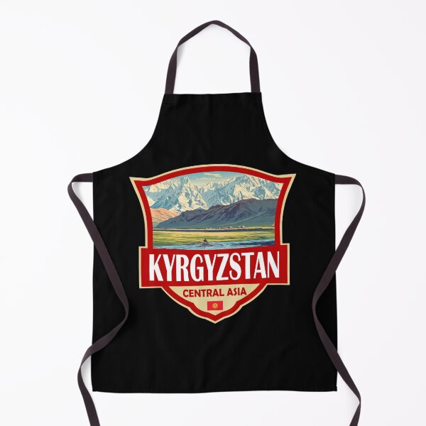 Item preview, Kyrgyzstan Illustration Retro Badge designed and sold by KrisSidDesigns.