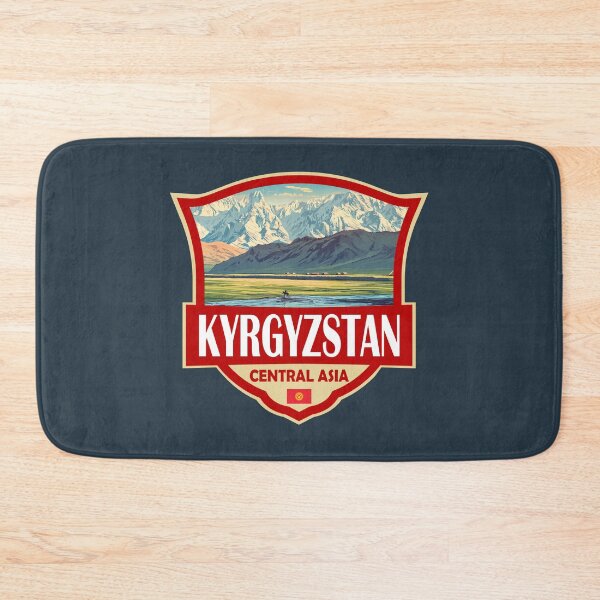 Item preview, Kyrgyzstan Illustration Retro Badge designed and sold by KrisSidDesigns.