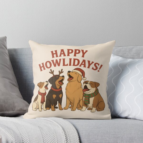Item preview, Happy Howlidays — Singing Dogs Caroling Christmas Pun designed and sold by Ombrya.