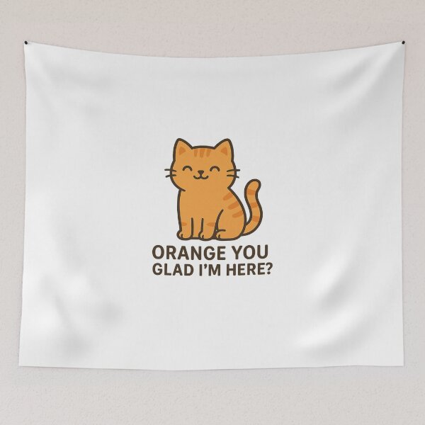 Item preview, Orange You Glad I'm Here - Orange Ginger Cat designed and sold by CraftedHome.