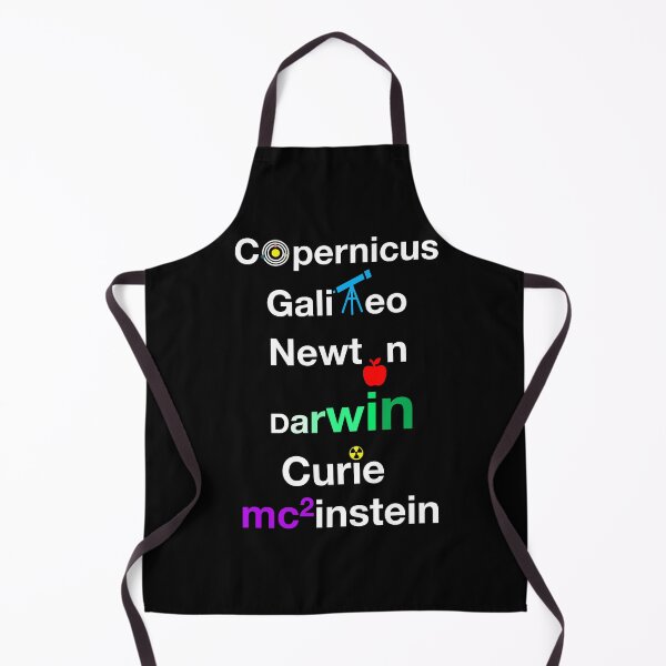 Item preview, Nerdy Minimalist Iconic Greatest Scientists Names Copernicus, Galileo, Newton, Darwin, Curie, Einstein Science Teacher White Text designed and sold by MathWare MathClips.