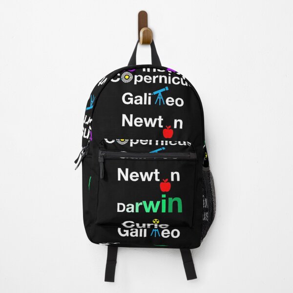 Item preview, Nerdy Minimalist Iconic Greatest Scientists Names Copernicus, Galileo, Newton, Darwin, Curie, Einstein Science Teacher White Text designed and sold by MathWare MathClips.