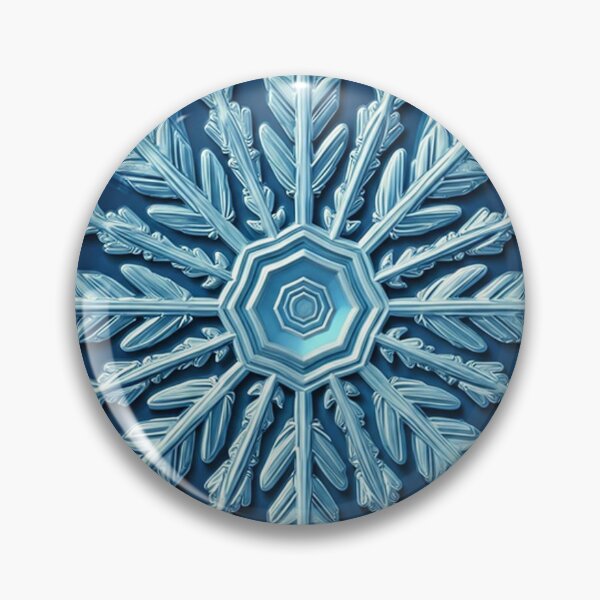Item preview, Realistic Blue Snowflake Illustration with Gemstone Crystal Details | Elegant Winter Ice Art designed and sold by PixelVibe782.
