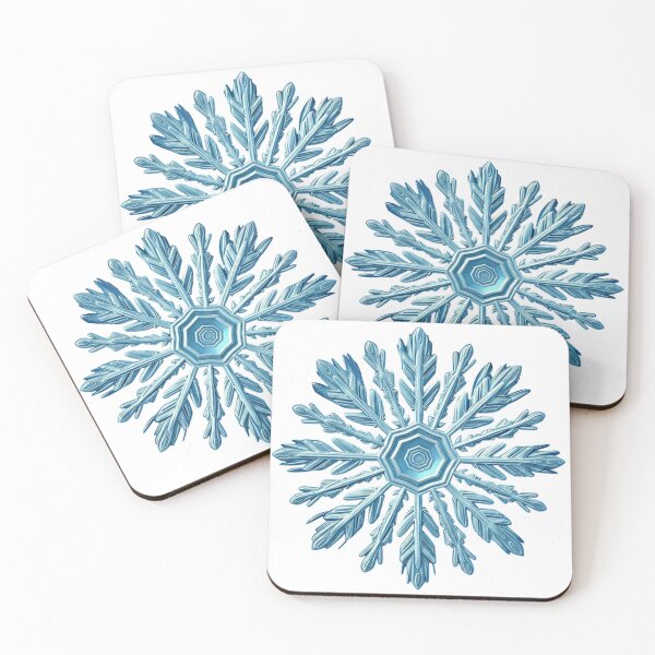 Item preview, Realistic Blue Snowflake Illustration with Gemstone Crystal Details | Elegant Winter Ice Art designed and sold by PixelVibe782.