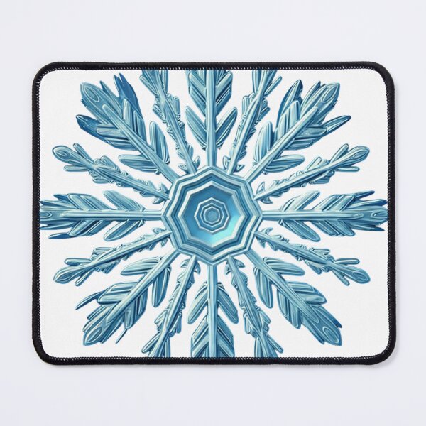 Item preview, Realistic Blue Snowflake Illustration with Gemstone Crystal Details | Elegant Winter Ice Art designed and sold by PixelVibe782.