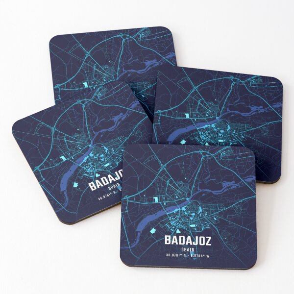 Item preview, Badajoz Midnight City Map designed and sold by HomeLivingCo.