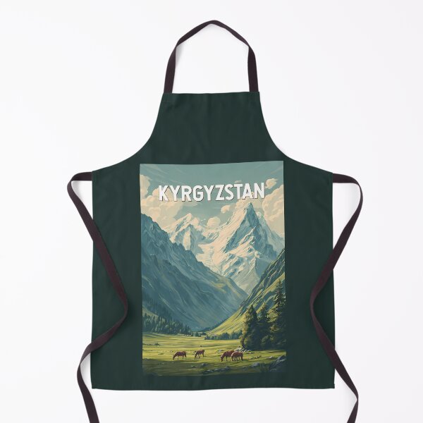 Item preview, Kyrgyzstan Illustration Travel Art Vintage designed and sold by KrisSidDesigns.