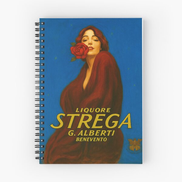 Item preview, 1905 Vintage Liquore Strega Italian liquor aperitif cocktail advertising poster in blue G. Alberti Benevento designed and sold by Jéanpaul  Ferro.