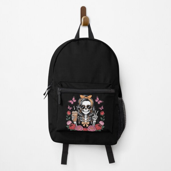 Item preview, Floral Coffee Skeleton Girl | Aesthetic Gothic Coffee Lover Design designed and sold by ColorSplash123.
