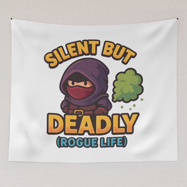 Item preview, Silent But Deadly Rogue Farting Gamer Cartoon. designed and sold by The-T-In-Retro.