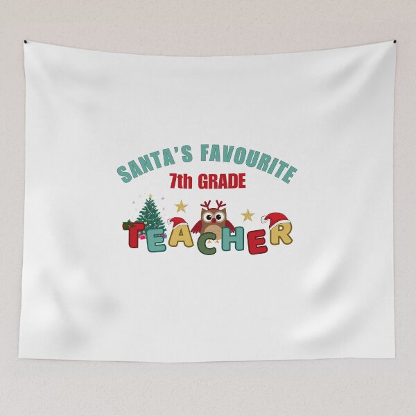 Item preview, Santa’s Favourite 7th Grade Teacher designed and sold by DixieGirlStudio.