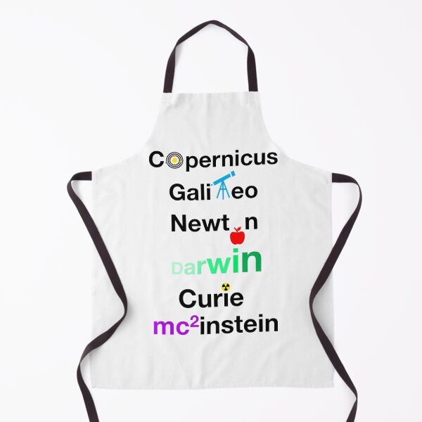 Item preview, Nerdy Minimalist Iconic Greatest Scientists Names Copernicus, Galileo, Newton, Darwin, Curie, Einstein Science Teacher Black Text designed and sold by MathWare MathClips.