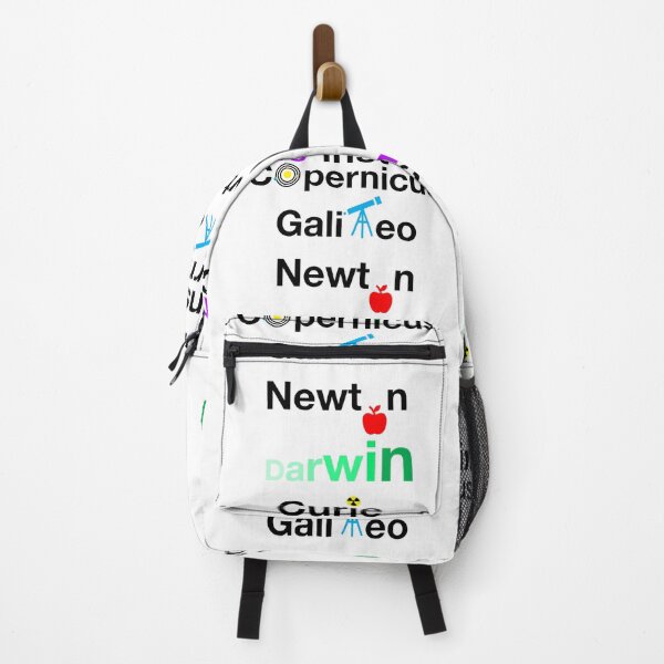 Item preview, Nerdy Minimalist Iconic Greatest Scientists Names Copernicus, Galileo, Newton, Darwin, Curie, Einstein Science Teacher Black Text designed and sold by MathWare MathClips.