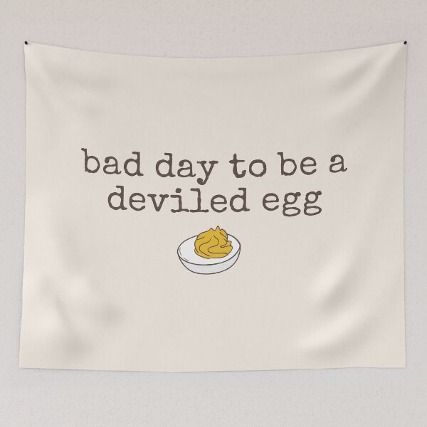 Item preview, Bad Day to be a Deviled Egg, Funny Thanksgiving Dinner, Sarcastic Friendsgiving, Food Humor designed and sold by toongstudio.