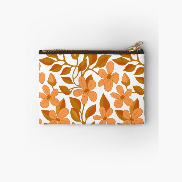 Item preview, Bright orange flowering vines on white designed and sold by MarySchwindt.