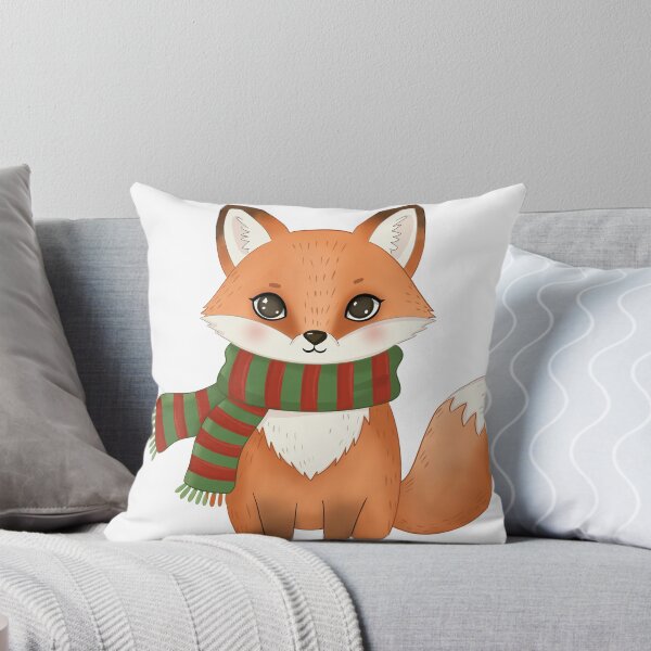 Item preview, Cozy Fox in Warm Scarf | Cute Winter Animal Art designed and sold by Iqrapixels.