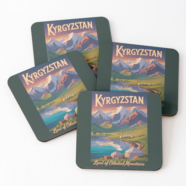 Item preview, Kyrgyzstan Yurt Illustration Travel Art Vintage designed and sold by KrisSidDesigns.