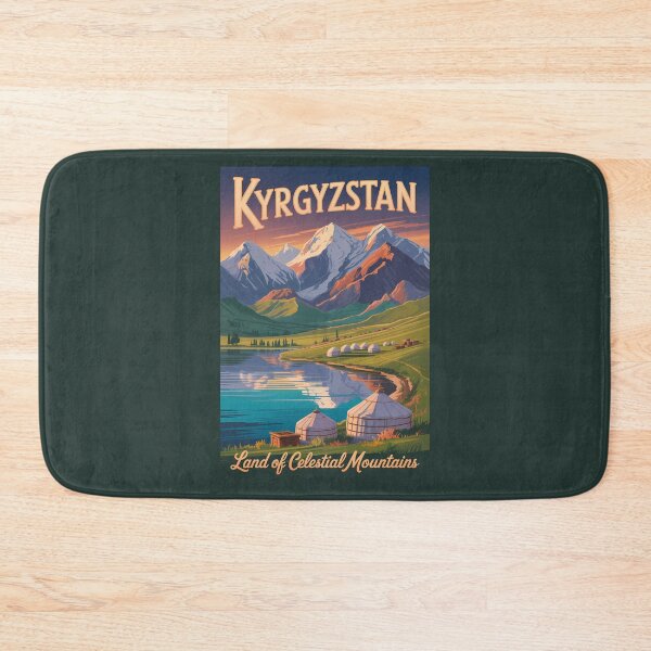 Item preview, Kyrgyzstan Yurt Illustration Travel Art Vintage designed and sold by KrisSidDesigns.