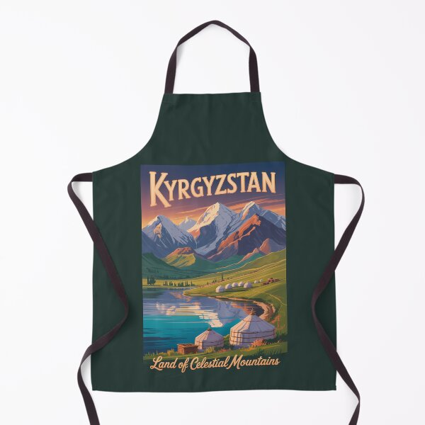 Item preview, Kyrgyzstan Yurt Illustration Travel Art Vintage designed and sold by KrisSidDesigns.