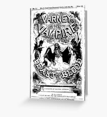 Varney the Vampire poster Greeting Card