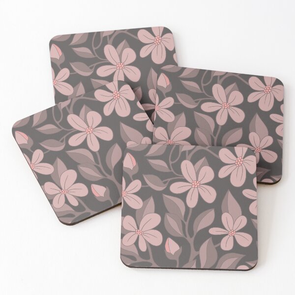 Item preview, Night flowering vines on warm grey designed and sold by MarySchwindt.