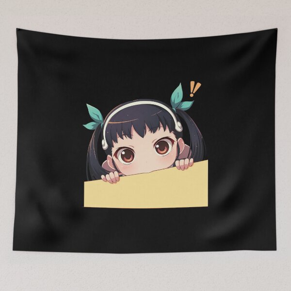 Item preview, Mayoi Hachikuji Bakemonogatari Anime Girl Chibi Kawaii Peeker designed and sold by HumbertoValveno.