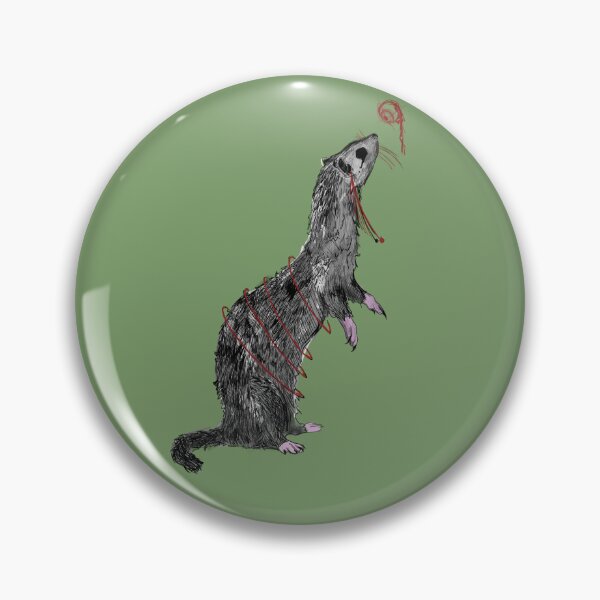 Item preview, Dark Ferret Watching an Eye Sketch | Dark Academia Animal Art designed and sold by Stophier.