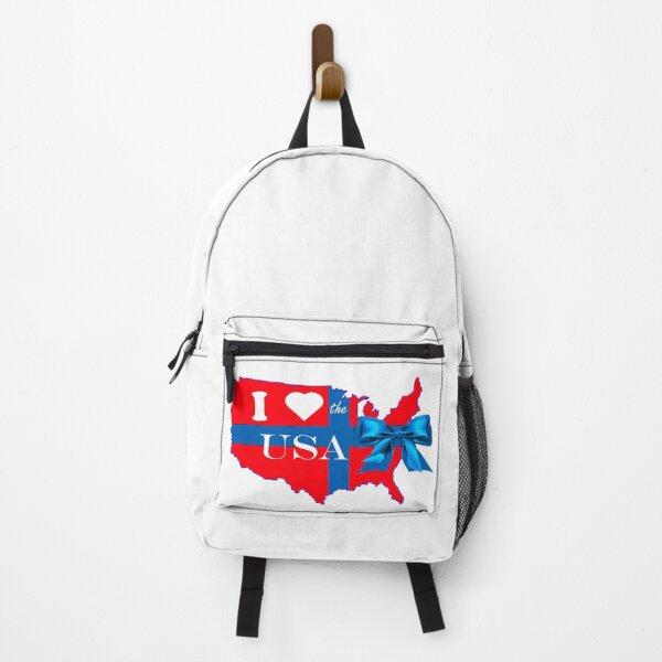 Item preview, I LOVE THE USA - American Patriotic Expression Logo designed and sold by ABG Inspirational Art.