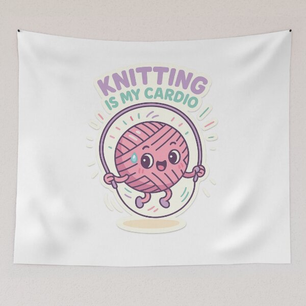 Item preview, Knitting is my cardio  designed and sold by Iail Ioa.