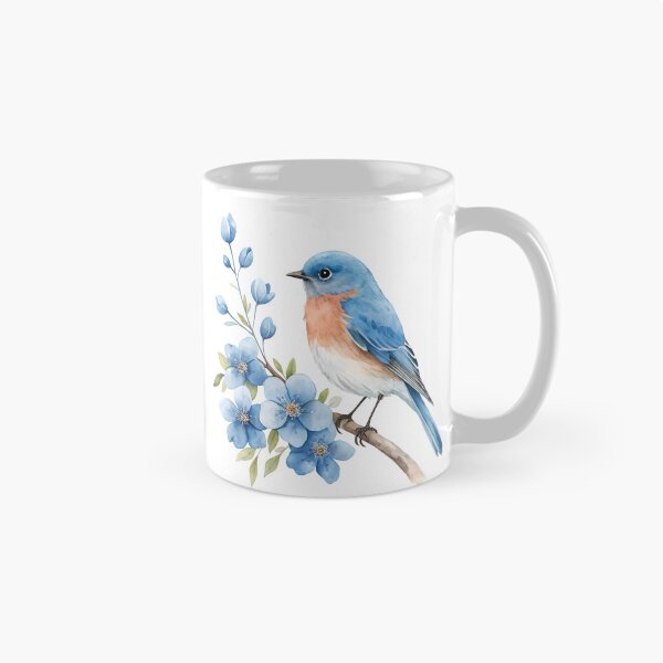 Item preview, Blue Bird with flowers designed and sold by trendspatterns.