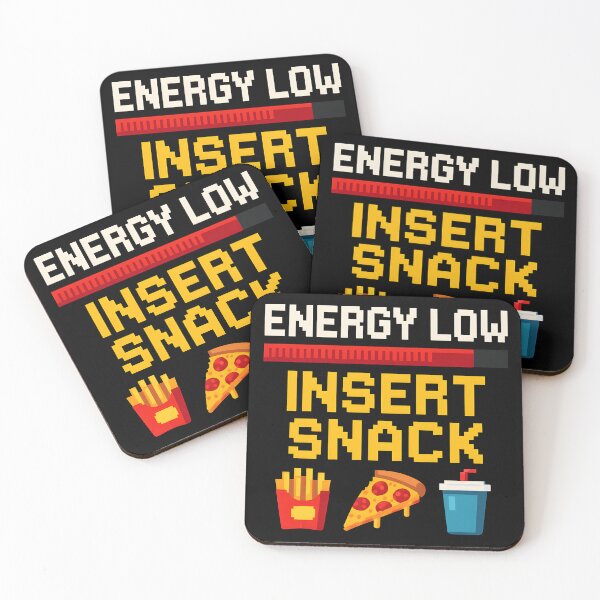 Item preview, Funny Gamer Snack Alert Insert Snack Energy Low Pixel Design. designed and sold by The-T-In-Retro.