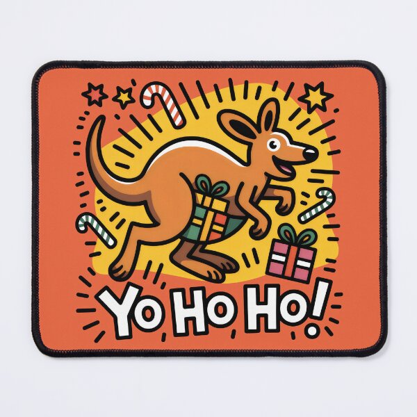 Item preview, Holiday Kangaroo Jump with “Yo Ho Ho!” and Colorful Christmas Details designed and sold by SplashTastic.