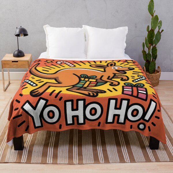 Item preview, Holiday Kangaroo Jump with “Yo Ho Ho!” and Colorful Christmas Details designed and sold by SplashTastic.