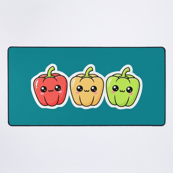 Item preview, Bell Pepper Trio – Colorful Kawaii Vegetable Characters designed and sold by OOStudio.