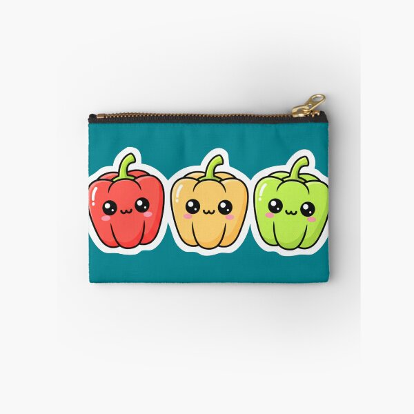 Item preview, Bell Pepper Trio – Colorful Kawaii Vegetable Characters designed and sold by OOStudio.