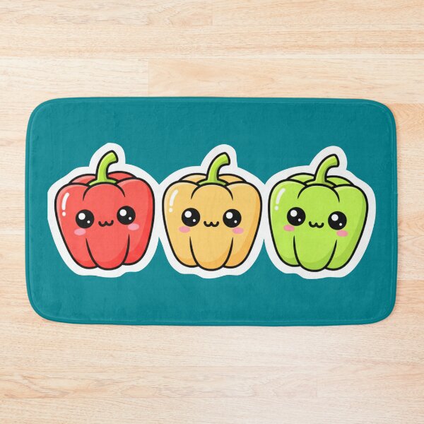 Item preview, Bell Pepper Trio – Colorful Kawaii Vegetable Characters designed and sold by OOStudio.