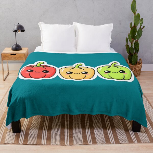 Item preview, Bell Pepper Trio – Colorful Kawaii Vegetable Characters designed and sold by OOStudio.
