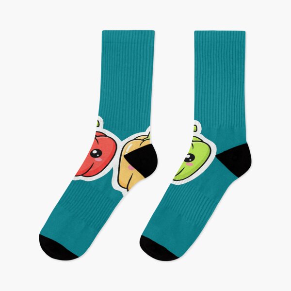 Item preview, Bell Pepper Trio – Colorful Kawaii Vegetable Characters designed and sold by OOStudio.