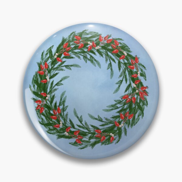 Item preview, Christmas Wreath with Wild Rose Berries designed and sold by GreenPeony.