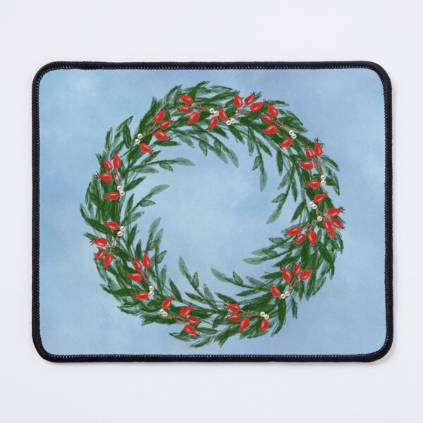 Item preview, Christmas Wreath with Wild Rose Berries designed and sold by GreenPeony.