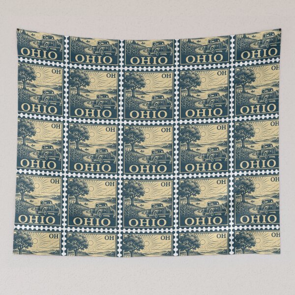 Item preview, Ohio Stamp - Sunlit Roads & Cornfield Classics designed and sold by Automotive Art by Greg.