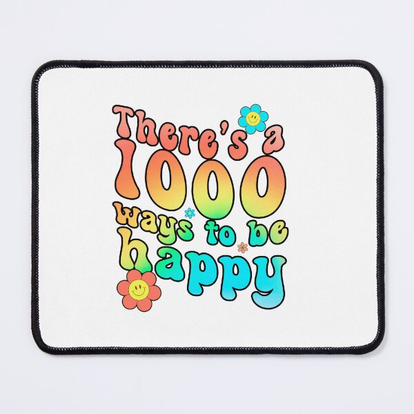 Item preview, There’s a 1000 Ways to Be Happy – Retro Groovy Positive Quote Design designed and sold by Sun Sand & Sea Art.