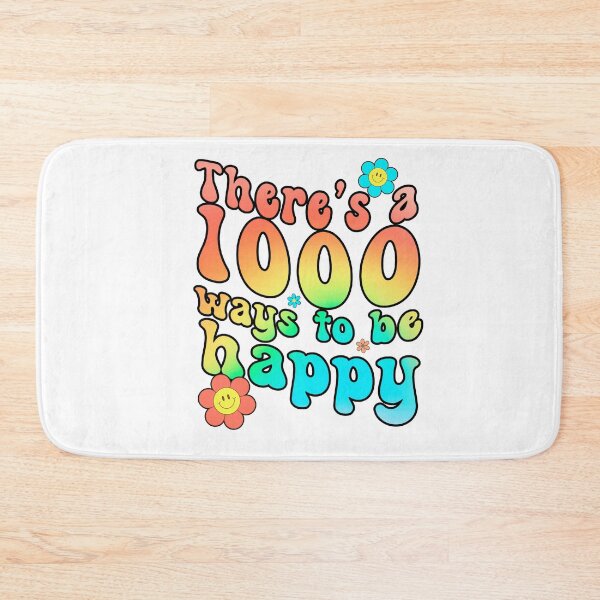 Item preview, There’s a 1000 Ways to Be Happy – Retro Groovy Positive Quote Design designed and sold by Sun Sand & Sea Art.