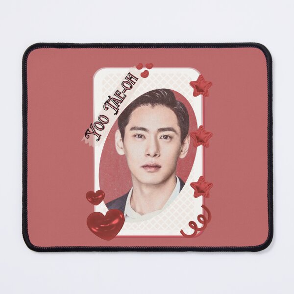 Item preview, Yoo Tae-oh Korean Actor Kdrama Group Card Red Aesthetic Collage Design designed and sold by AJUNICE STUDIO.