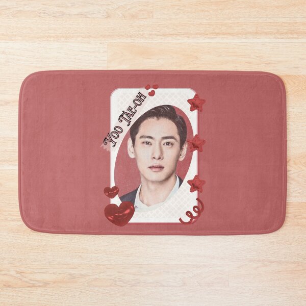 Item preview, Yoo Tae-oh Korean Actor Kdrama Group Card Red Aesthetic Collage Design designed and sold by AJUNICE STUDIO.